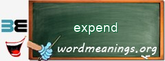 WordMeaning blackboard for expend